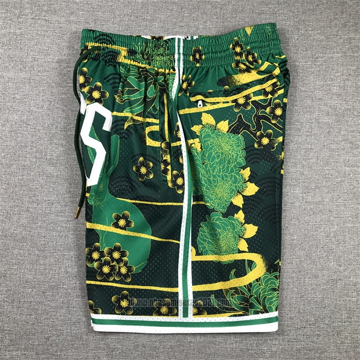 Pantalone Boston Celtics Lunar New Year Mitchell & Ness Just Don Verde